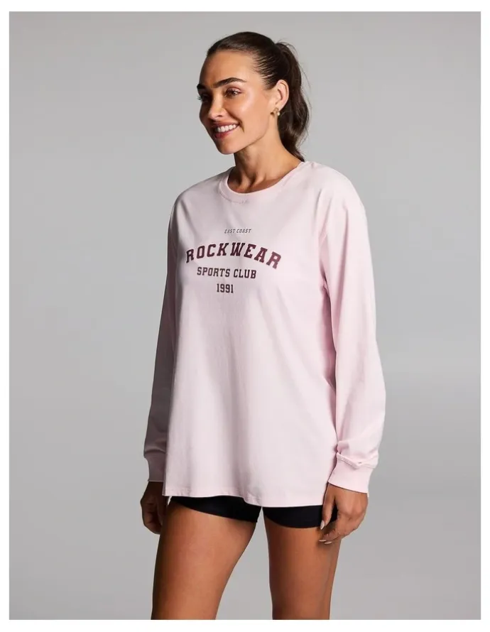 Rockwear Loose Fit Long Sleeve Tee in Rose Quartz