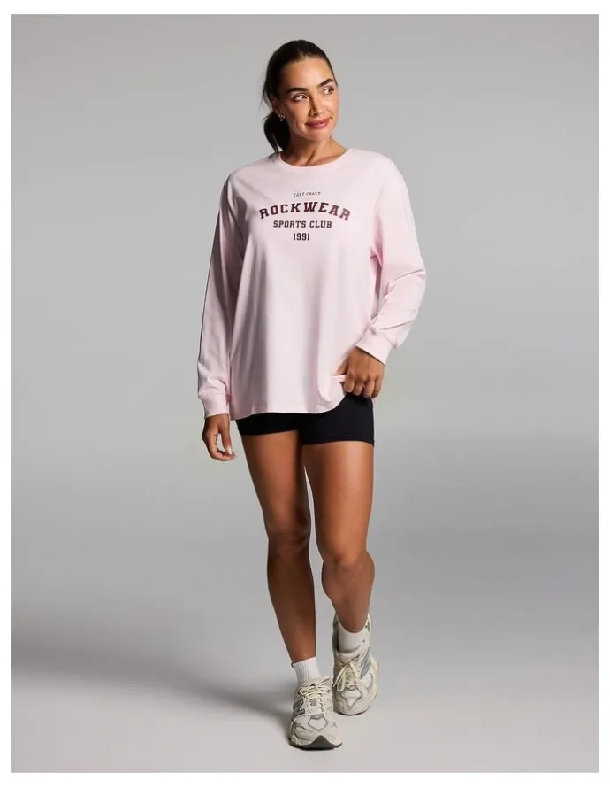 Rockwear Loose Fit Long Sleeve Tee in Rose Quartz