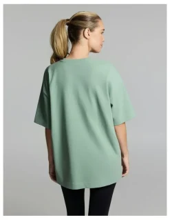 Rockwear Luxe Brushed Oversize Tee Matcha