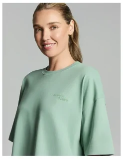Rockwear Luxe Brushed Oversize Tee Matcha