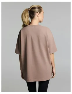Rockwear Luxe Brushed Oversize Tee Coffee
