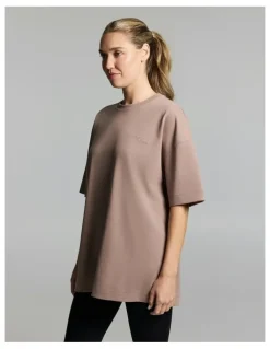 Rockwear Luxe Brushed Oversize Tee Coffee