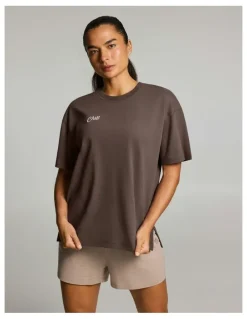 Rockwear Luxe Loose Fit Tee Milk Choc