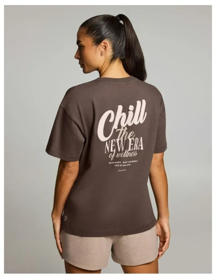 Rockwear Luxe Loose Fit Tee Milk Choc