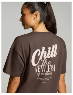 Rockwear Luxe Loose Fit Tee Milk Choc