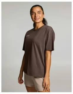 Rockwear Luxe Loose Fit Tee Milk Choc