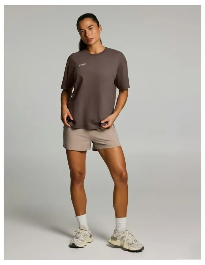 Rockwear Luxe Loose Fit Tee Milk Choc
