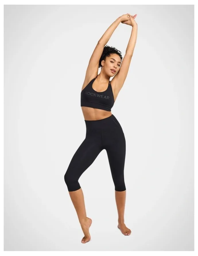Rockwear Luxesoft Pocket 3/4 Tights in Black