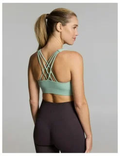 Rockwear Medium Impact Strappy Sports Bra Matcha