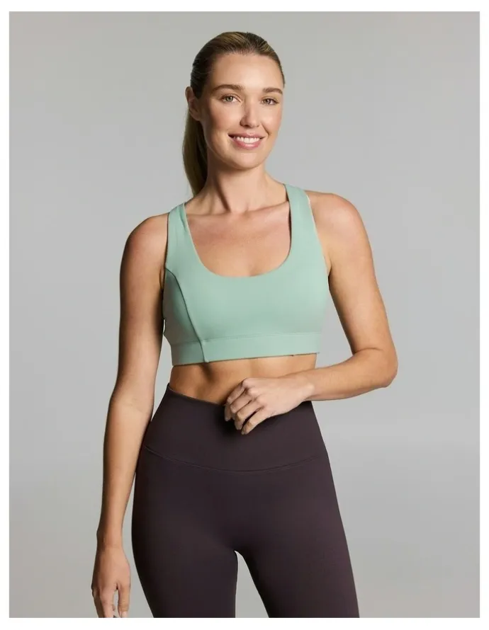 Rockwear Medium Impact Strappy Sports Bra Matcha