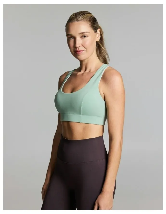Rockwear Medium Impact Strappy Sports Bra Matcha
