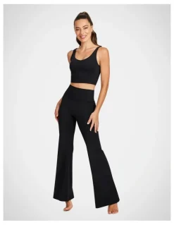 Rockwear No Front Seam Flare Pant in Black