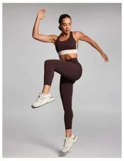 Rockwear No Front Seam Pocket Ankle Grazer Tights in Cocoa