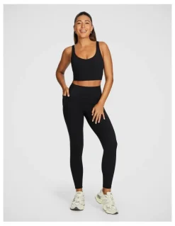 Rockwear No Front Seam Pocket Full Length Tight in Black