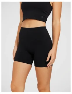 Rockwear No Front Seam Scrunch Bum Mid Thigh Tight in Black