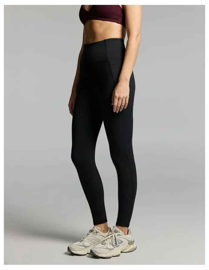 Rockwear No Front Seam Thermal Full Length Tights Black