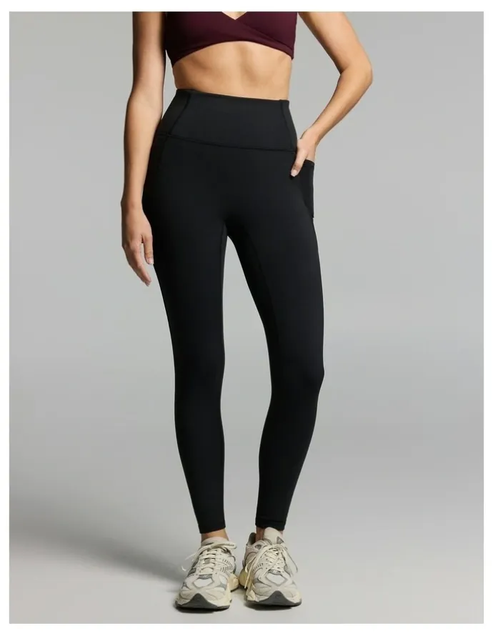 Rockwear No Front Seam Thermal Full Length Tights Black