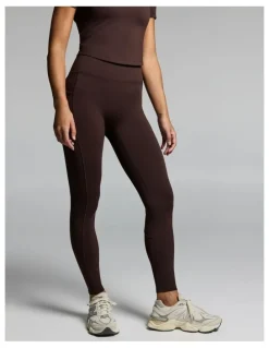 Rockwear No Front Seam Thermal Full Length Pocket Tights Cocoa Tall