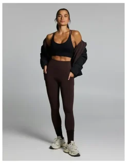Rockwear No Front Seam Thermal Full Length Pocket Tights Cocoa Tall