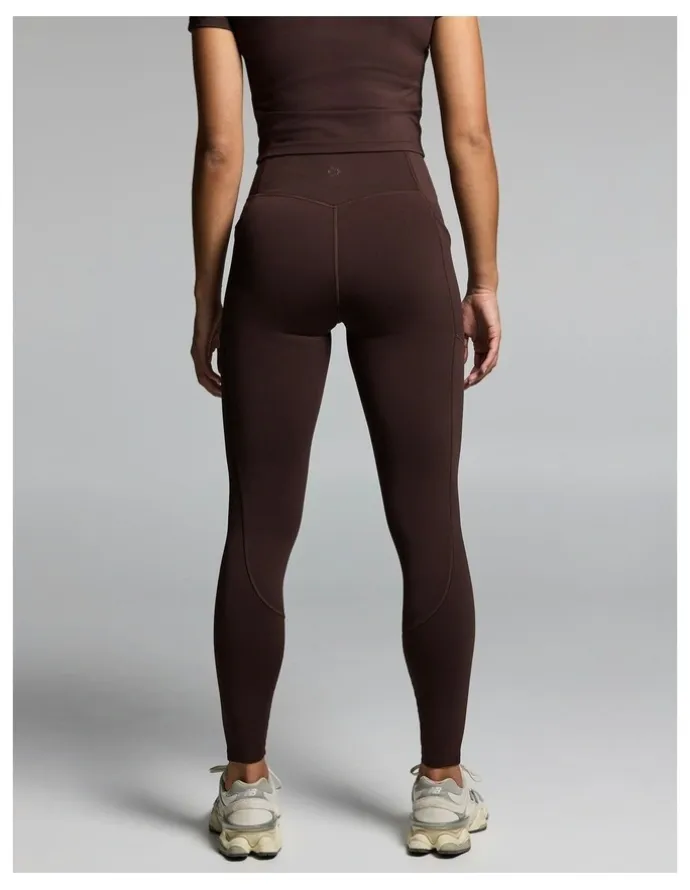 Rockwear No Front Seam Thermal Full Length Pocket Tights Cocoa Tall