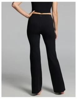 Rockwear No Front Seam Tie Front Slim Flared Tights Black