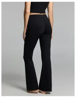Rockwear No Front Seam Tie Front Slim Flared Tights Black