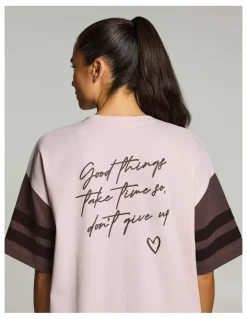 Rockwear Oversize Blocked Tee Pink Lemonade
