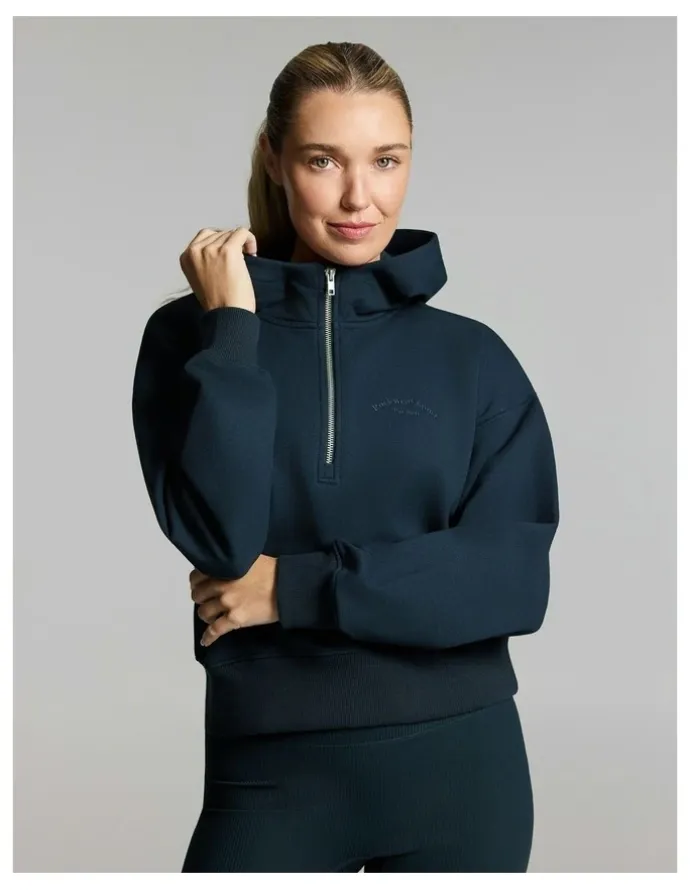 Rockwear Plush Fleece Half Zip Hoodie Teal