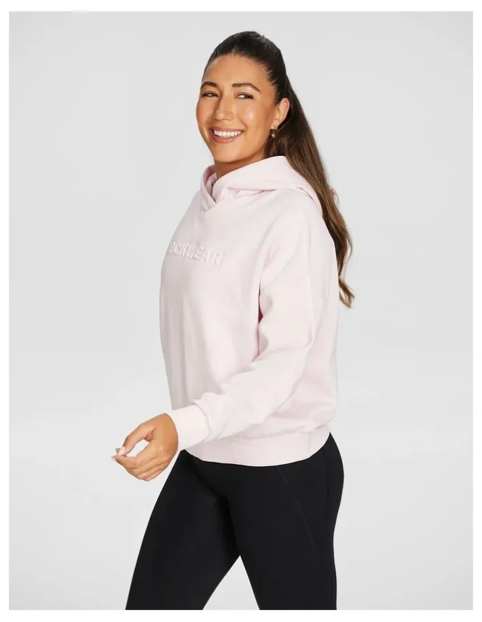 Rockwear Plush Fleece Hoodie in Pink Gin
