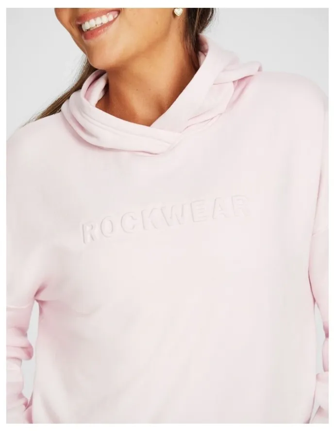 Rockwear Plush Fleece Hoodie in Pink Gin