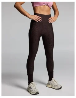 Rockwear Printed Ankle Grazer Pocket Tights Cocoa Animal