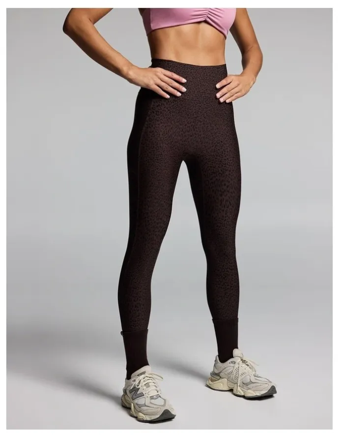 Rockwear Printed Ankle Grazer Pocket Tights Cocoa Animal