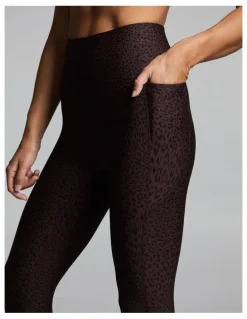 Rockwear Printed Ankle Grazer Pocket Tights Cocoa Animal