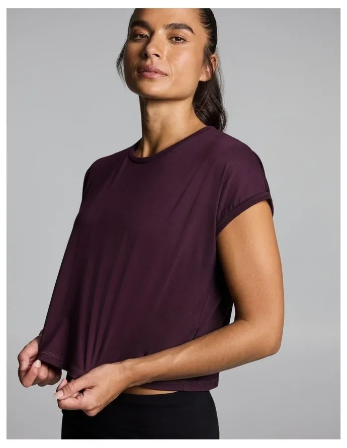 Rockwear Relaxed Crew Hip Tee Cherry Cola