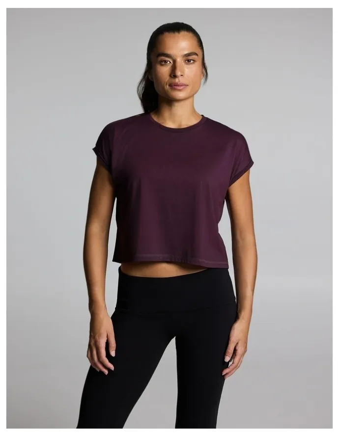 Rockwear Relaxed Crew Hip Tee Cherry Cola