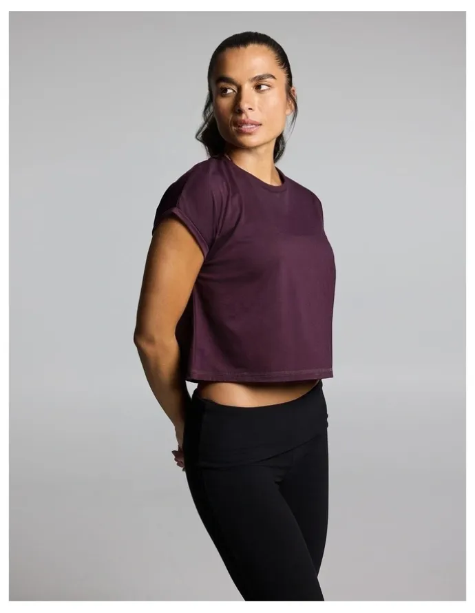 Rockwear Relaxed Crew Hip Tee Cherry Cola