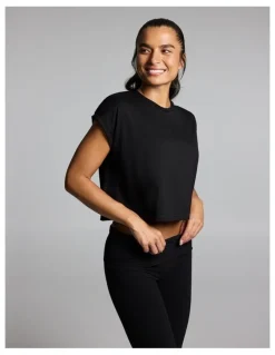 Rockwear Relaxed Crew Hip Tee Black