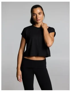 Rockwear Relaxed Crew Hip Tee Black