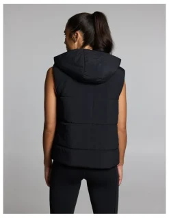 Rockwear Reversible Puffer Vest Black/Cocoa