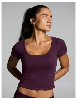Rockwear Rib Support Tee Cherry Cola