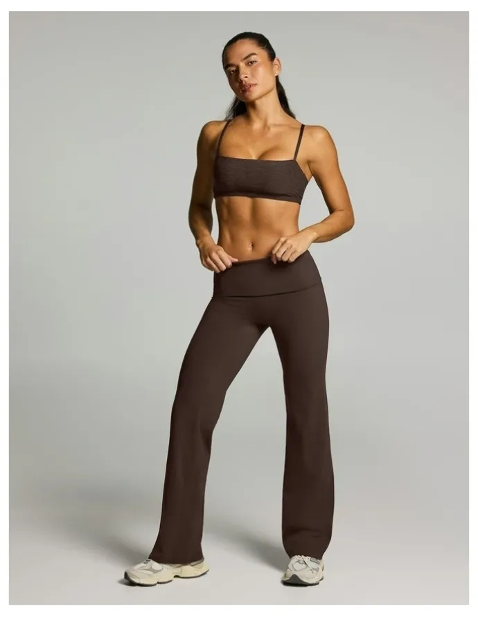 Rockwear Roll Down Flared Tights Carob