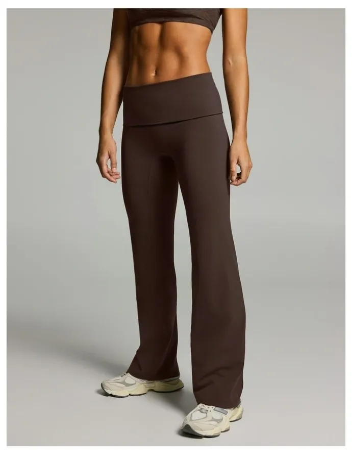 Rockwear Roll Down Flared Tights Carob