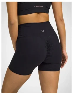 Rockwear Scrunch Bum Bike Shorts in Black
