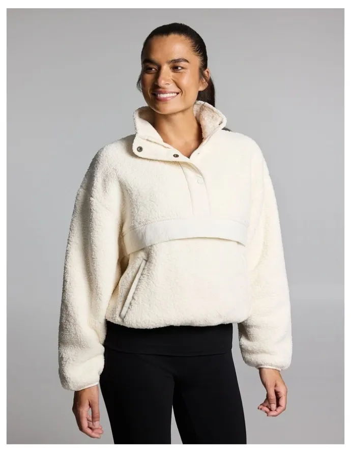 Rockwear Sherpa Half Zip Cream