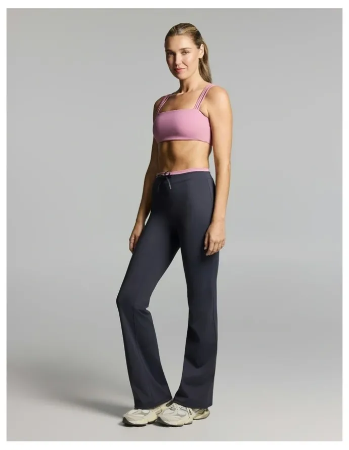 Rockwear Strappy Bandeau Sports Bra Dusty Pink