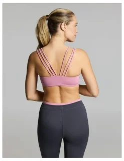 Rockwear Strappy Bandeau Sports Bra Dusty Pink