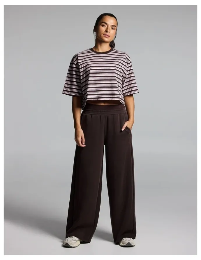 Rockwear Stripe Boxy Hip Length Tee Multi