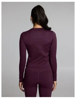 Rockwear Thermal Long Sleeve Top Cherry Cola