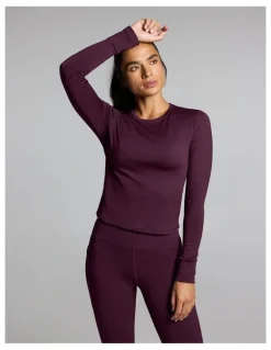 Rockwear Thermal Long Sleeve Top Cherry Cola