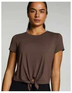 Rockwear Tie Front Tee Carob